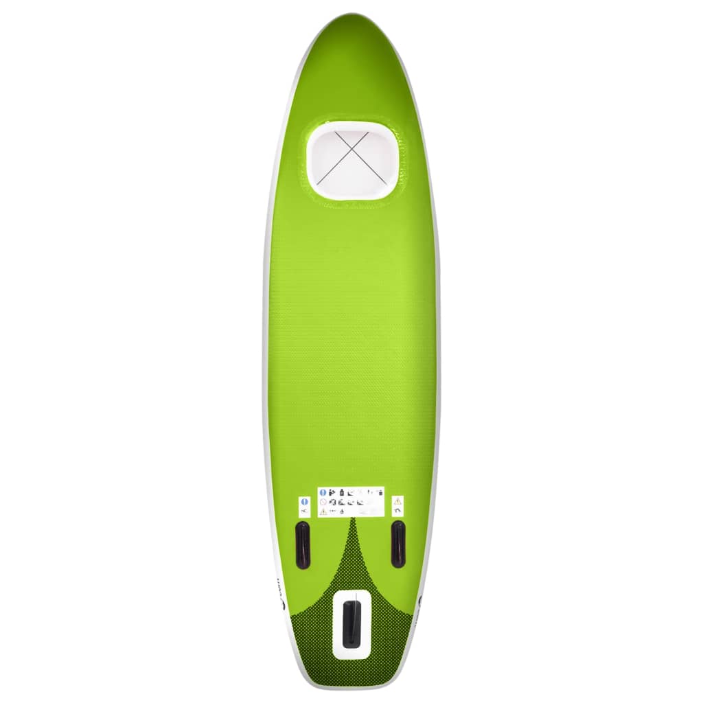 vidaXL Nafukovací SUP paddleboard a příslušenství zelený 330x76x10 cm