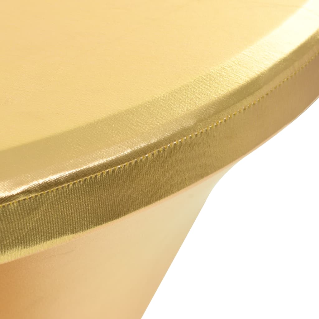 vidaXL 2 ks Elastické návleky na stůl zlaté 80 cm