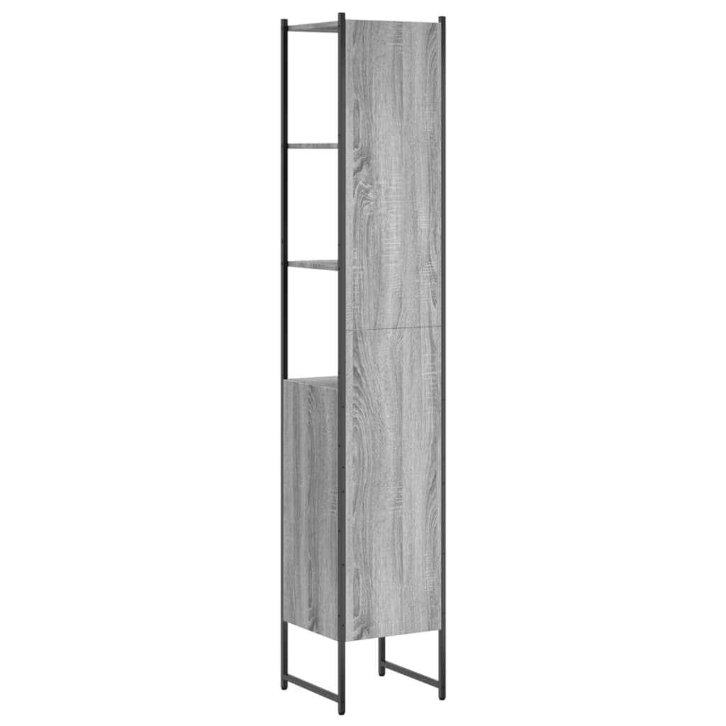 vidaXL Koupelnová skříňka šedá sonoma 33x33x185,5 cm kompozitní dřevo