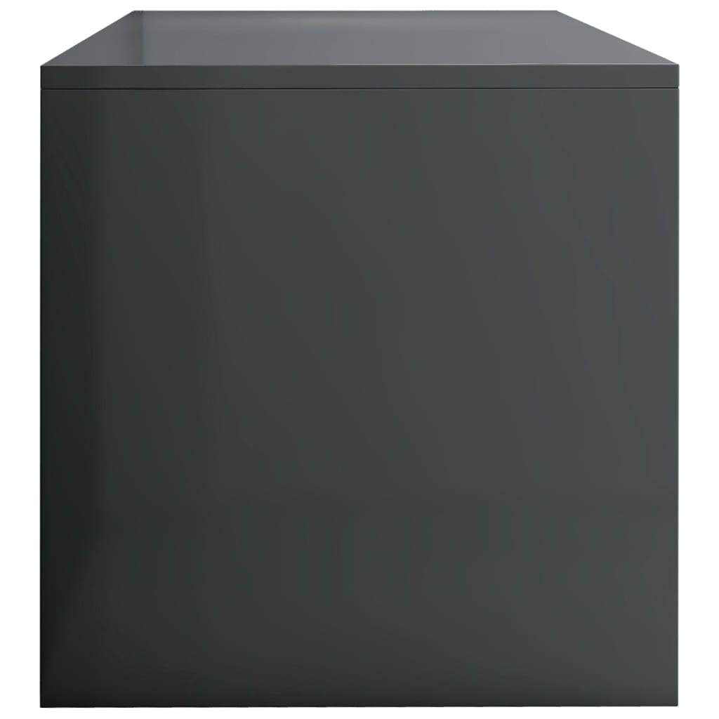 vidaXL TV stolek šedý s vysokým leskem 120 x 40 x 40 cm dřevotříska