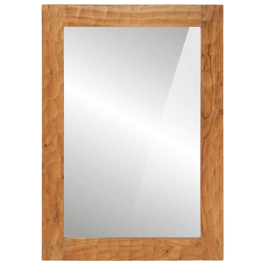 vidaXL Koupelnové zrcadlo 50 x 70 x 2,5 cm masivní akácie a sklo