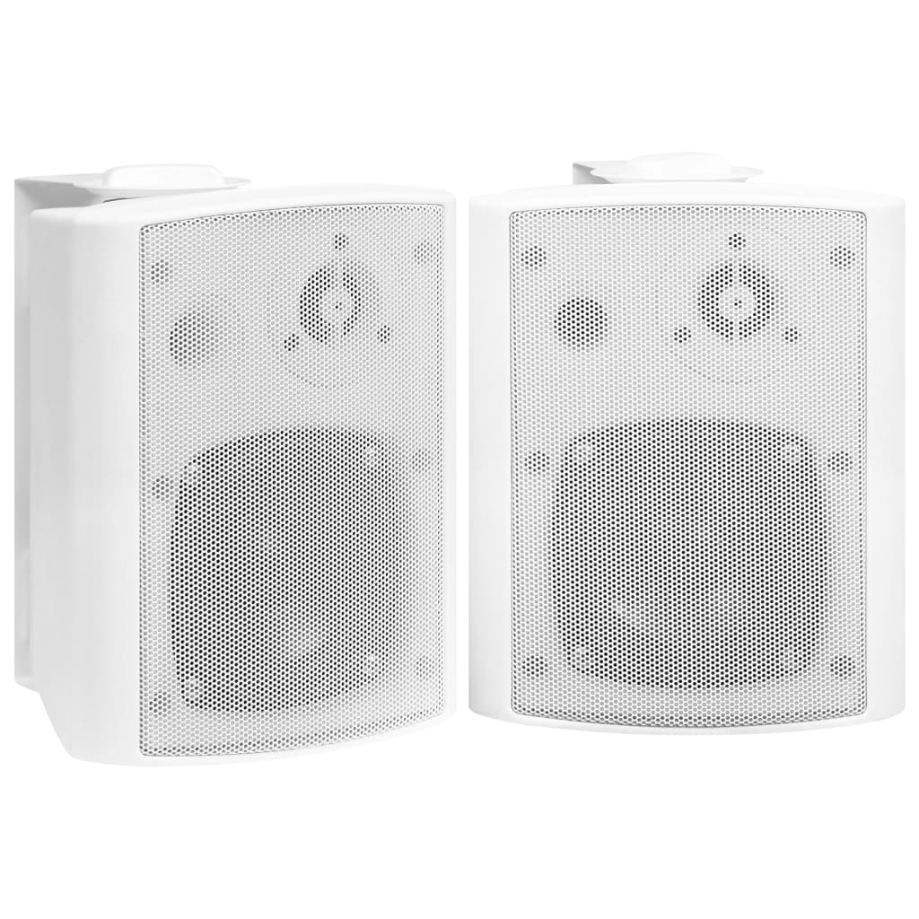 vidaXL Nástěnné stereo reproduktory 2 ks bílé interiér exteriér 80 W