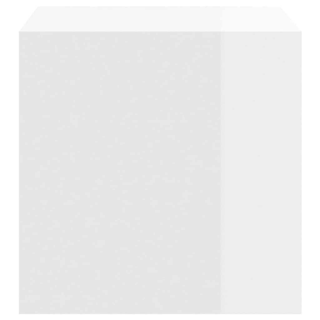 vidaXL Nástěnná skříňka bílá s vysokým leskem 37x37x37 cm dřevotříska