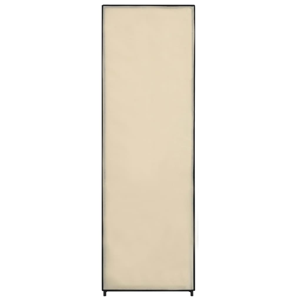 vidaXL Šatní skříň krémová 87 x 49 x 159 cm textil