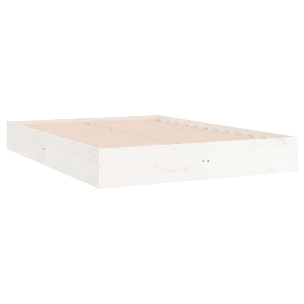 vidaXL Rám postele bílý masivní dřevo 180 x 200 cm Super King