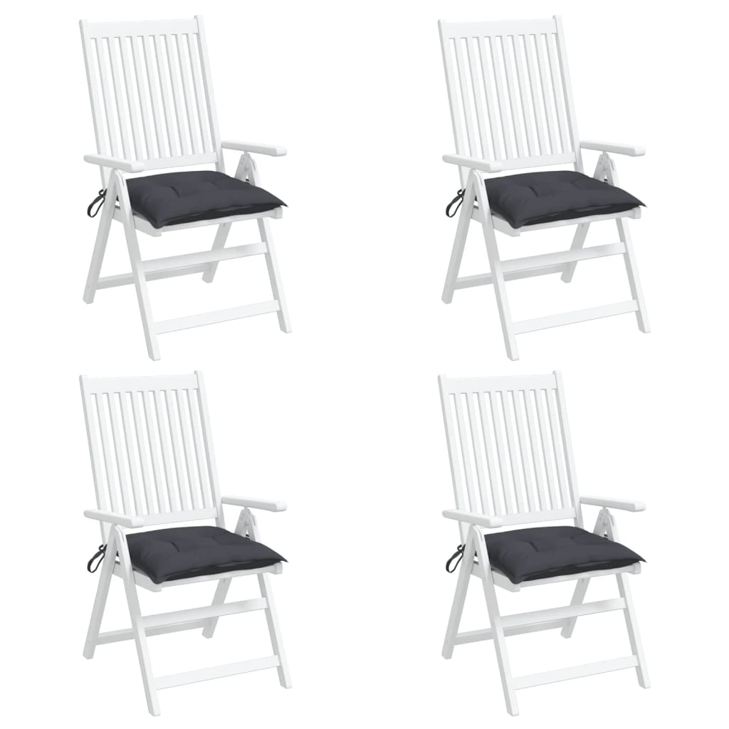 vidaXL Podušky na židli 4 ks antracitové 50 x 50 x 7 cm látka oxford