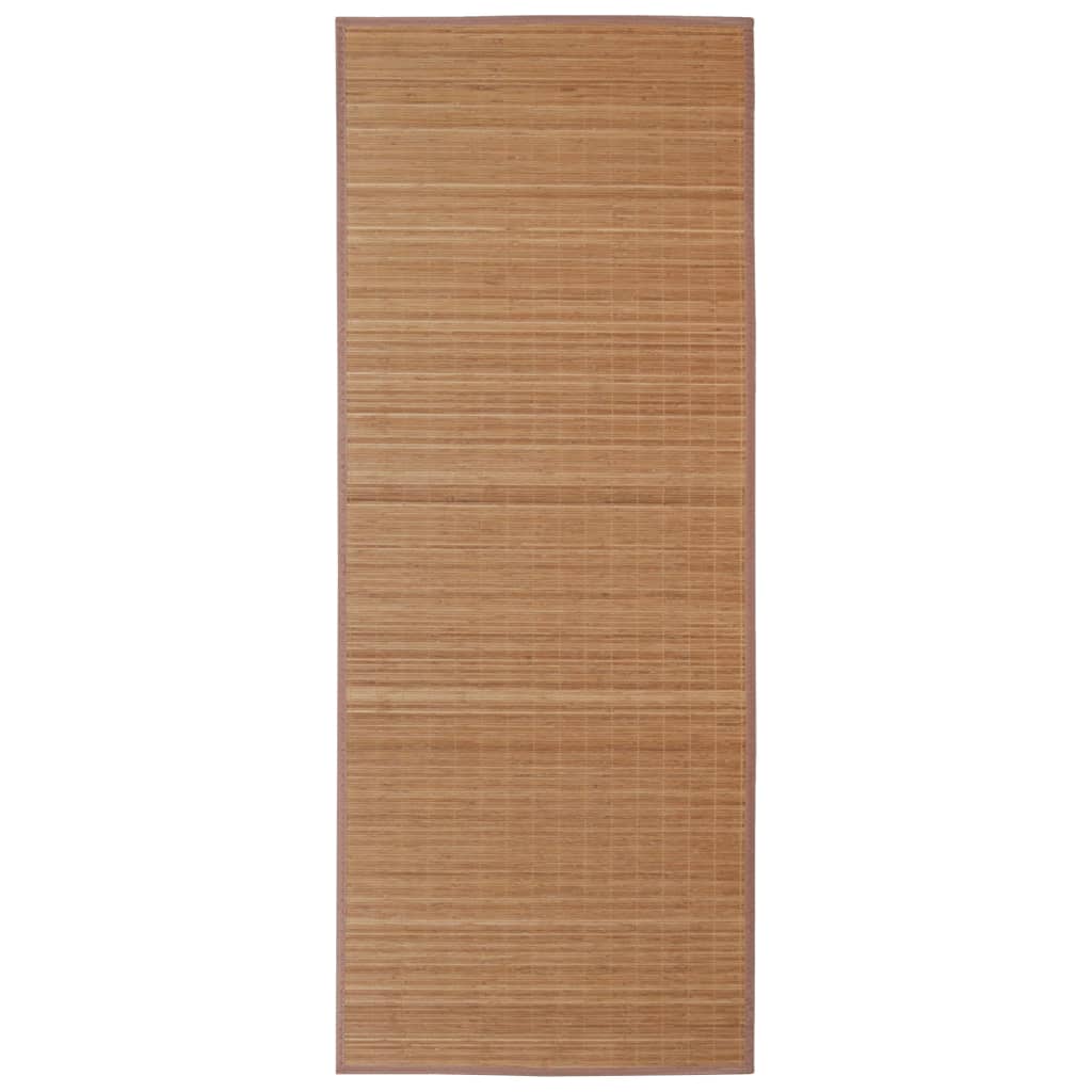 Obdélníková hnědá bambusová rohož / koberec 80 x 300 cm