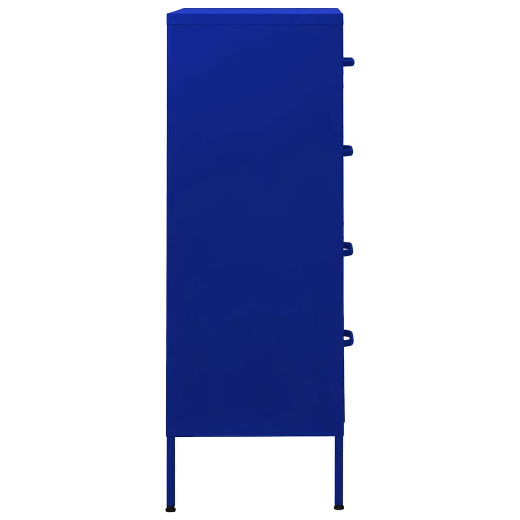 vidaXL Komoda se zásuvkami námořnicky modrá 80 x 35 x 101,5 cm ocel