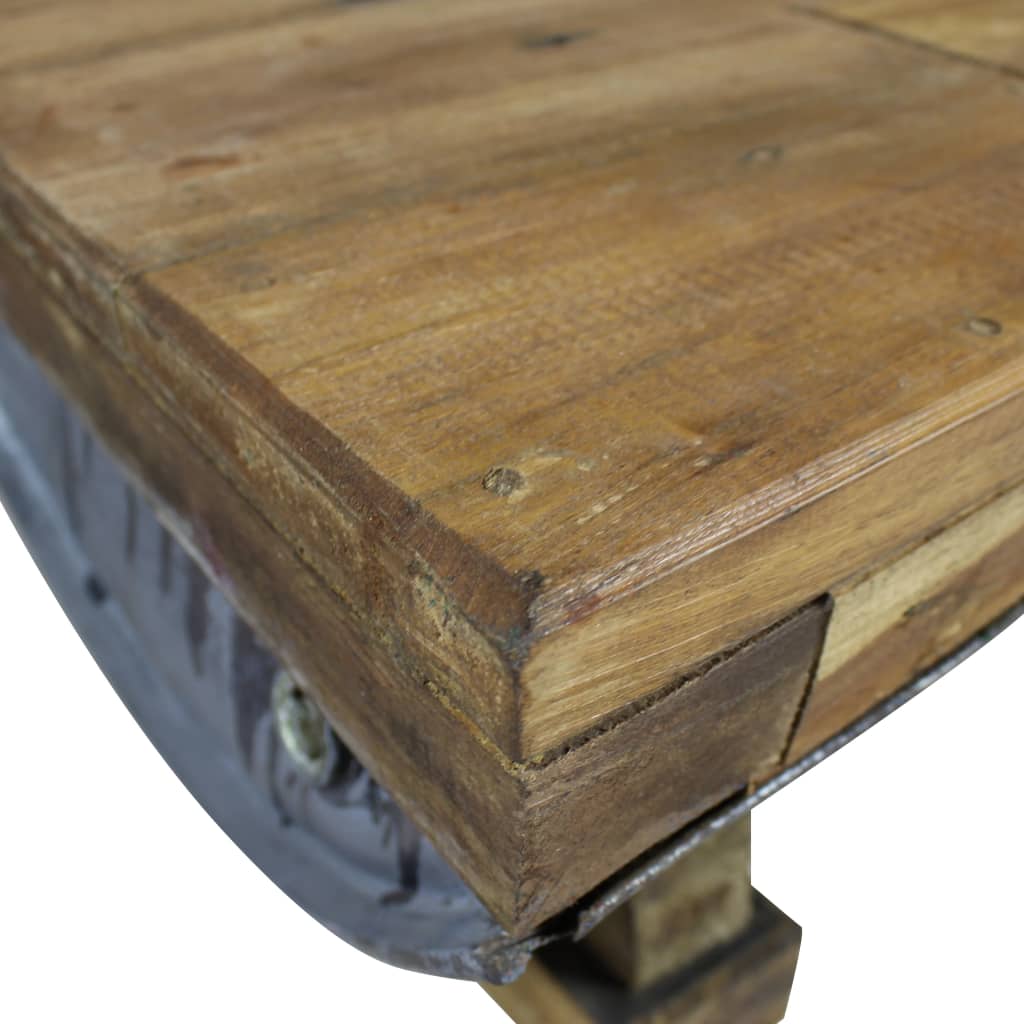 vidaXL Konferenční stolek, masivní recyklované dřevo, 90x50x35 cm