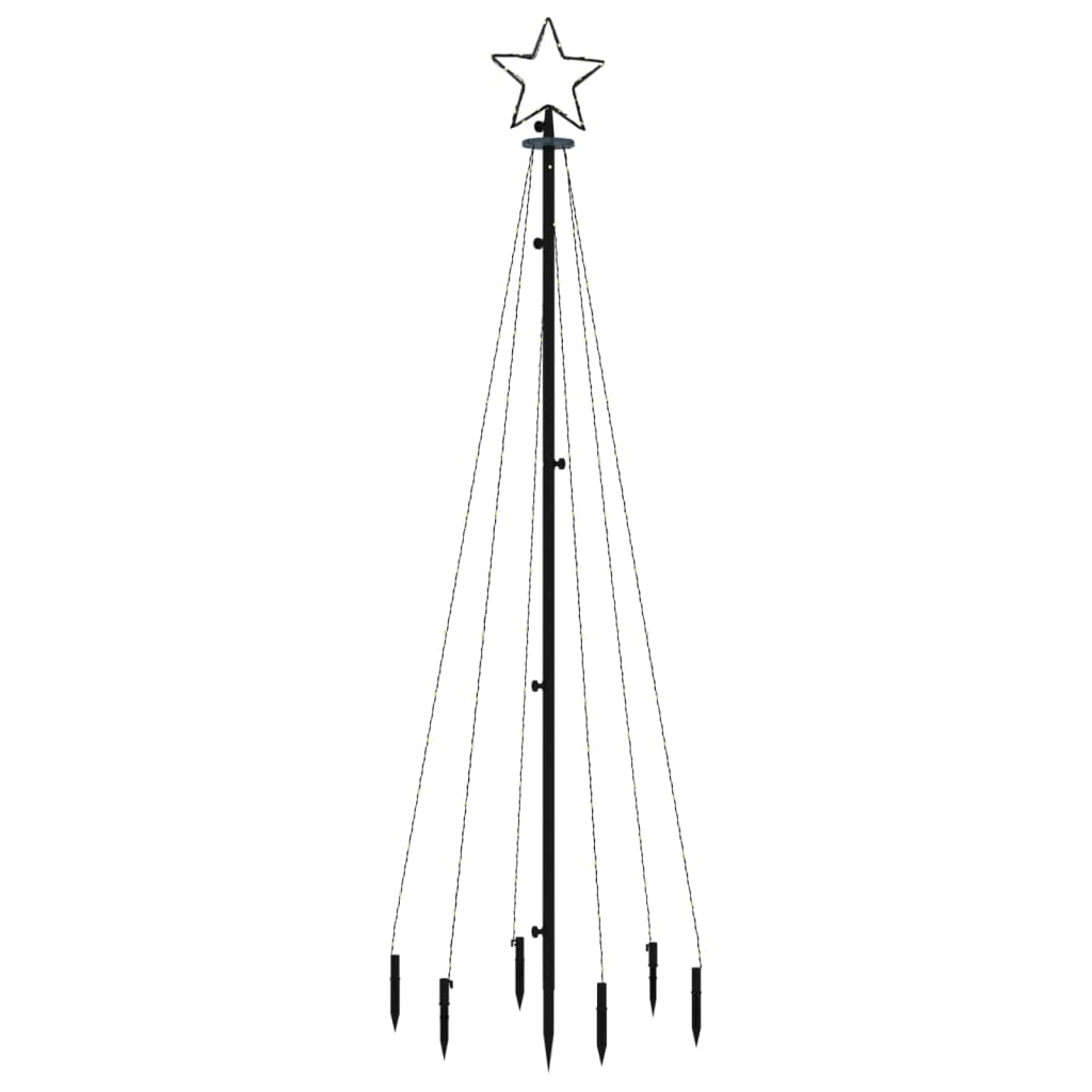 vidaXL Vánoční strom s hrotem 108 teple bílých LED diod 180 cm