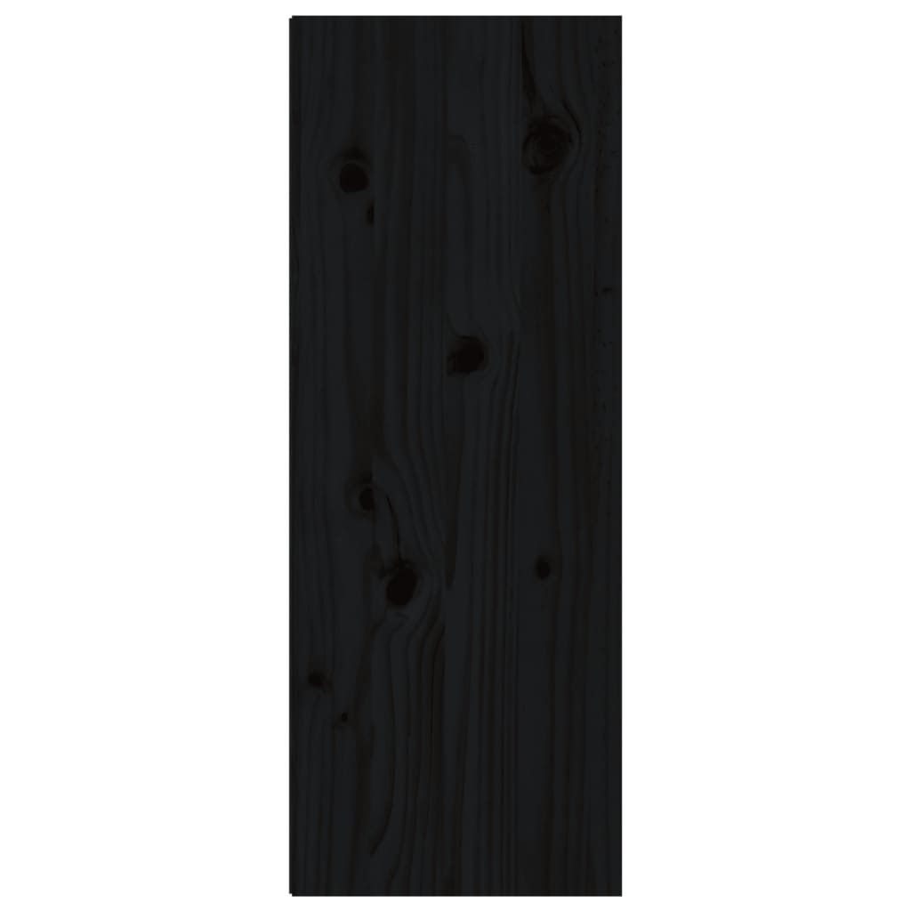 vidaXL Nástěnná skříňka černá 30 x 30 x 80 cm masivní borové dřevo