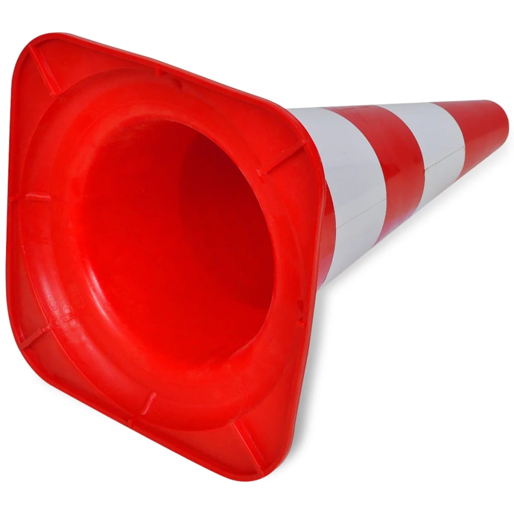 10 Reflexních dopravních kuželů červeno-bílých 50 cm
