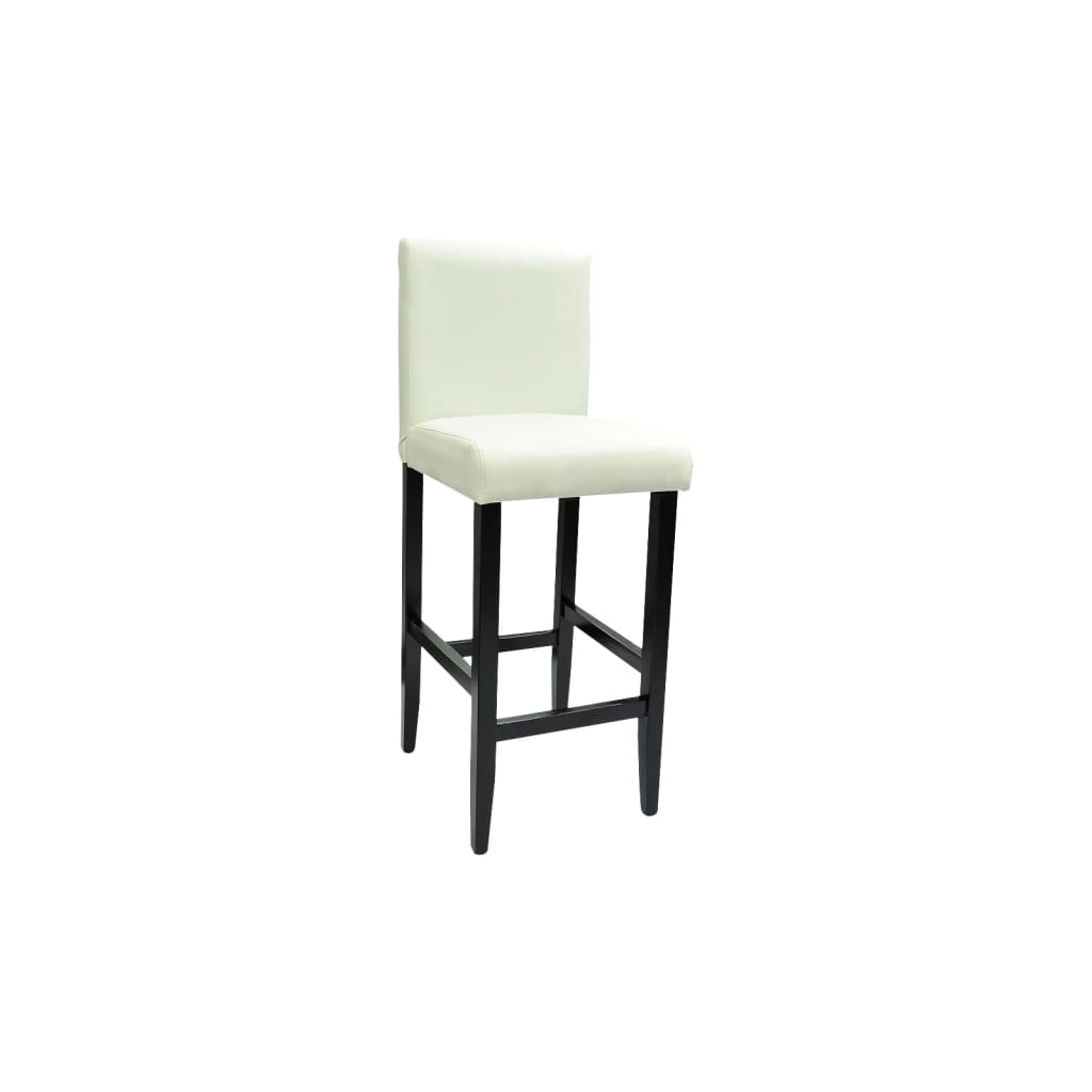 vidaXL Barové stoličky 4 ks bílé umělá kůže