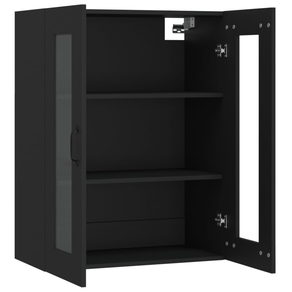 vidaXL Závěsná nástěnná skříňka černá 69,5 x 34 x 90 cm
