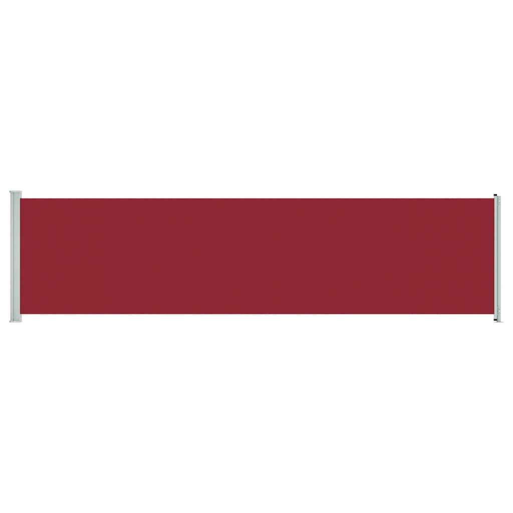 vidaXL Zatahovací boční markýza / zástěna 600 x 160 cm červená