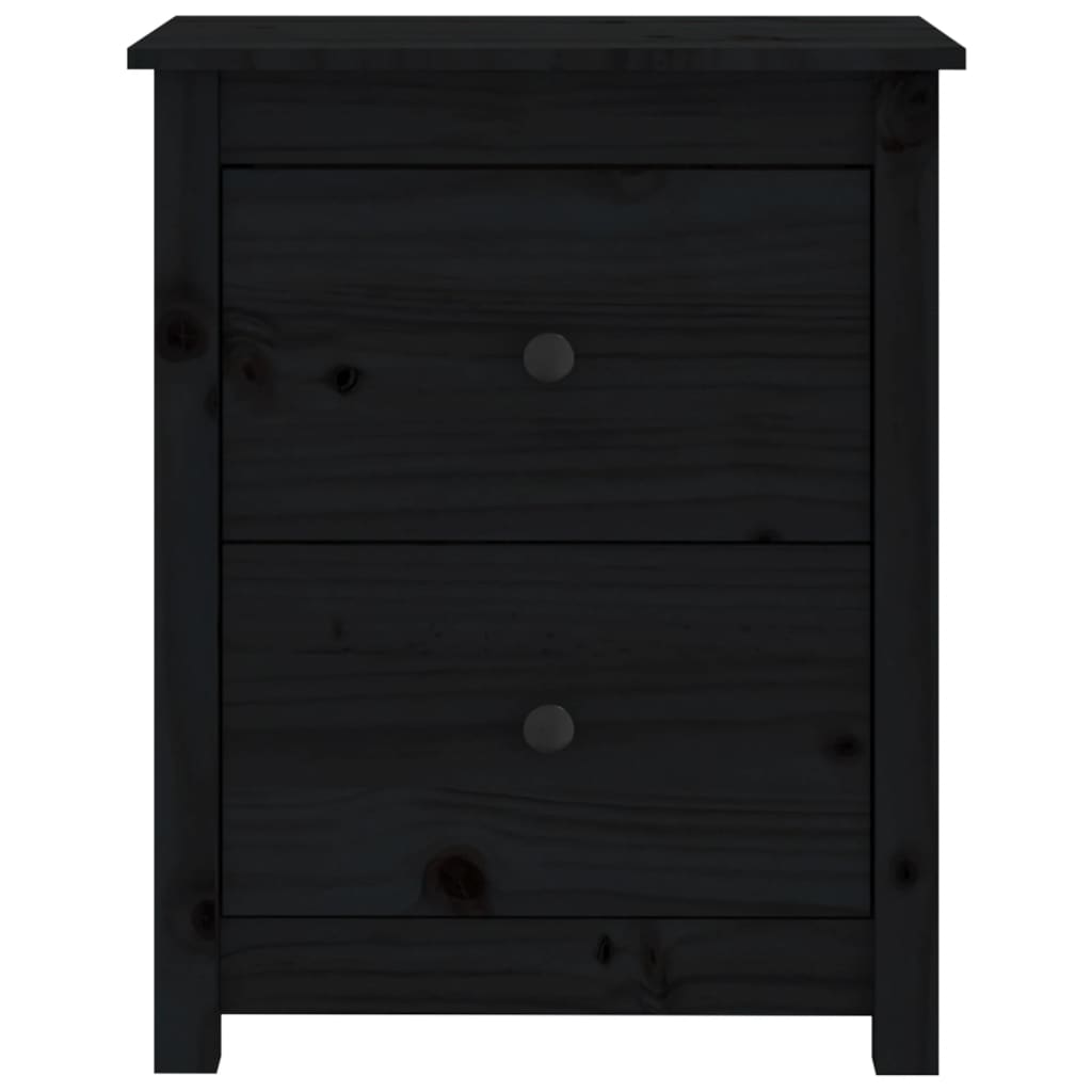 vidaXL Noční stolky 2 ks černé 50 x 35 x 61,5 cm masivní borové dřevo