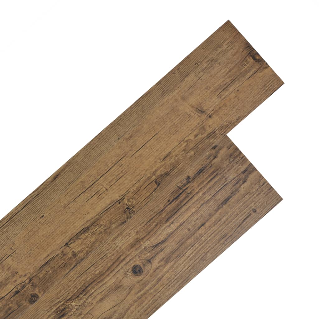 vidaXL Samolepící podlahová krytina PVC 5,02 m² 2 mm ořechově hnědá