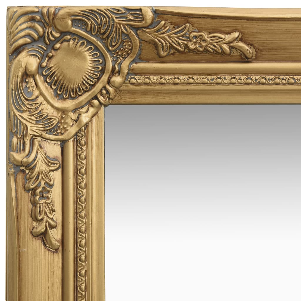 vidaXL Nástěnné zrcadlo barokní styl 40 x 40 cm zlaté