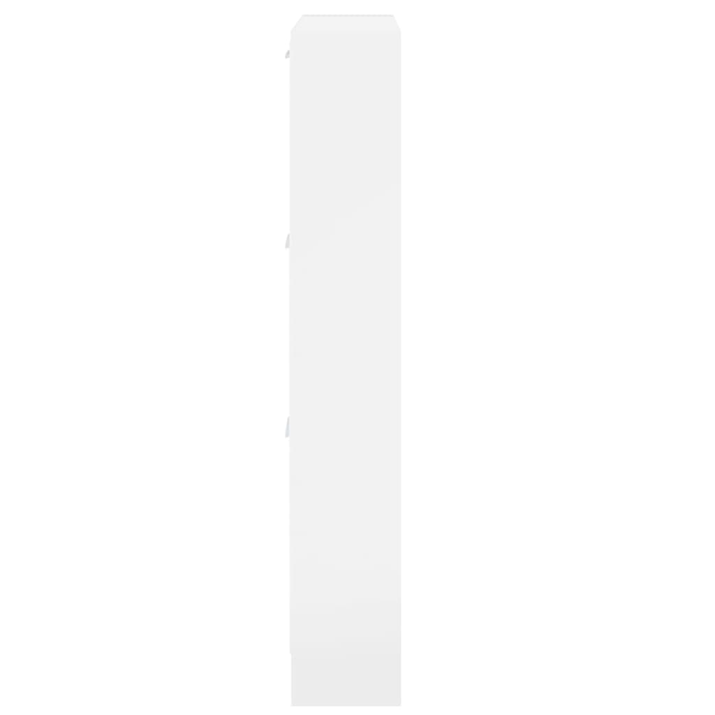 vidaXL Botník bílý s vysokým leskem 59x17x108 cm kompozitní dřevo