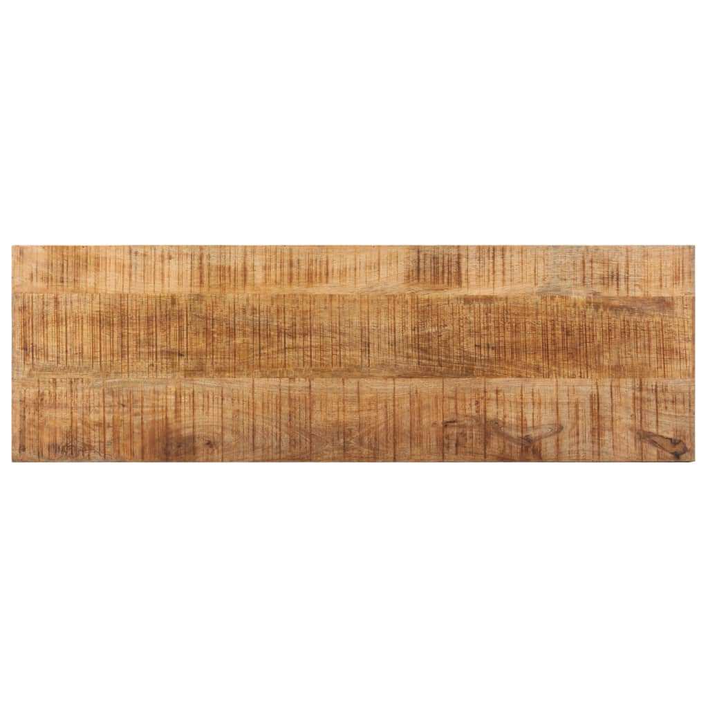 vidaXL Lavice 110 cm masivní hrubé mangovníkové dřevo a ocel