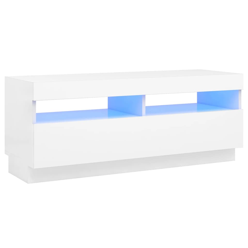 vidaXL TV skříňka s LED osvětlením bílá 100 x 35 x 40 cm