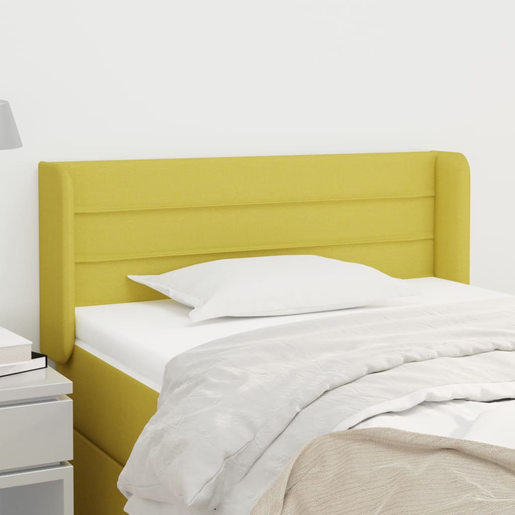 vidaXL Čelo postele typu ušák zelené 83 x 16 x 78/88 cm textil