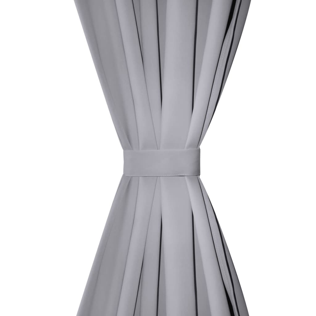 vidaXL Zatemňovací závěs s kovovými oky, 270x245 cm, šedý