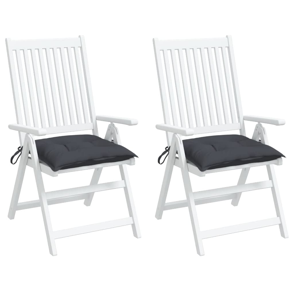 vidaXL Podušky na židli 2 ks antracitové 50 x 50 x 7 cm látka oxford
