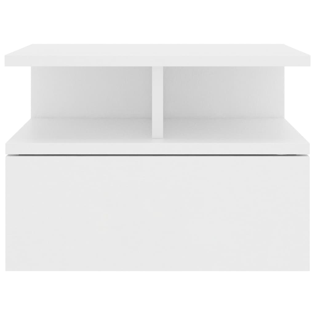 vidaXL Nástěnný noční stolek bílý 40 x 31 x 27 cm dřevotříska