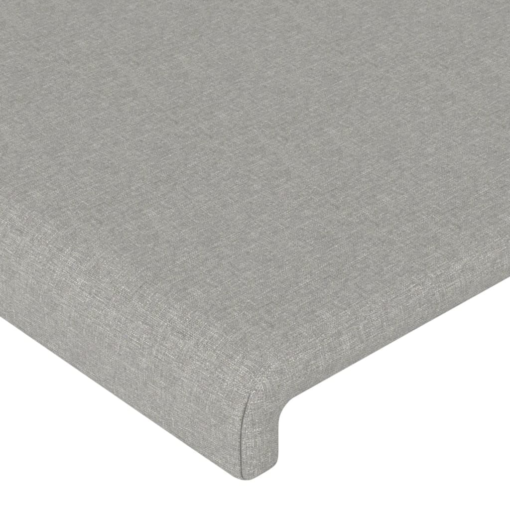 vidaXL Čelo postele 4 ks světle šedé 90x5x78/88 cm textil
