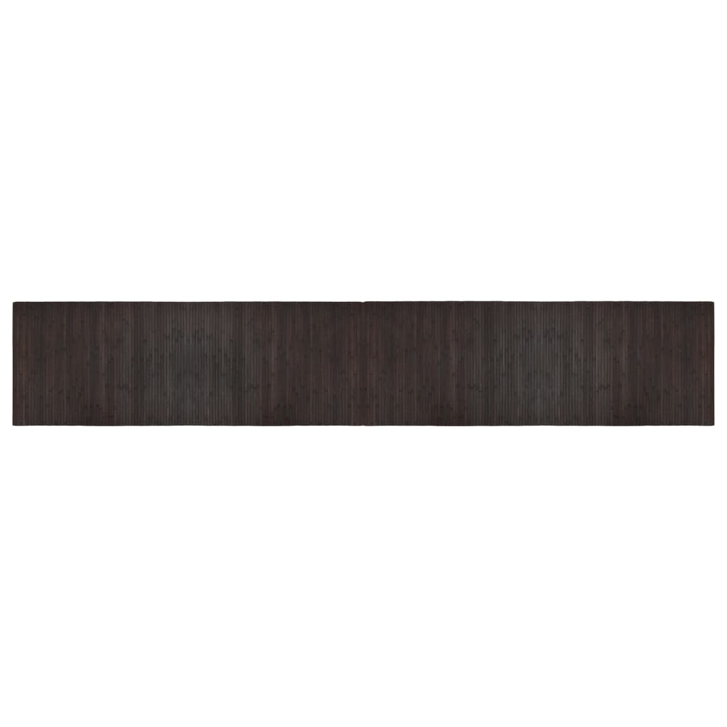 vidaXL Koberec obdélníkový tmavě hnědý 70 x 400 cm bambus