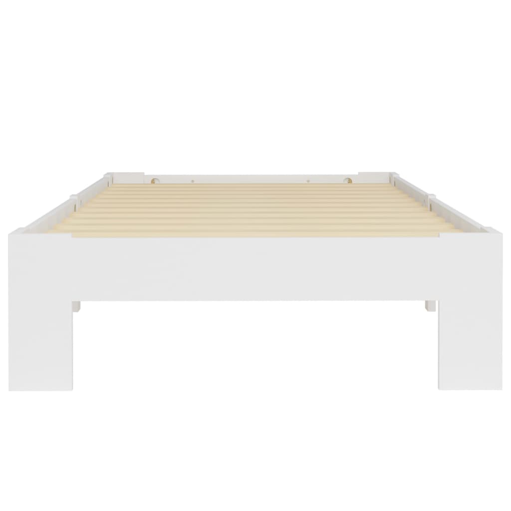 vidaXL Rám postele bílý masivní borové dřevo 100 x 200 cm