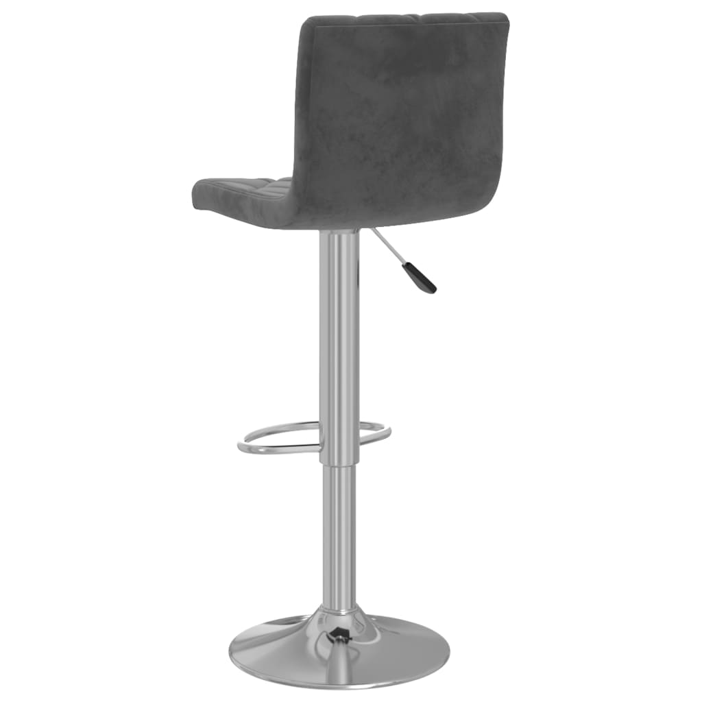 vidaXL Barové židle 2 ks tmavě šedé samet