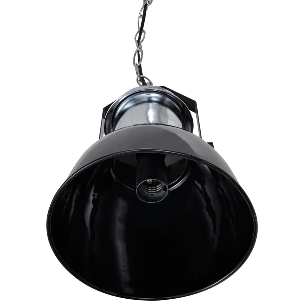 vidaXL Kovová stropní lampa 2 ks s nastavitelnou výškou moderní černá