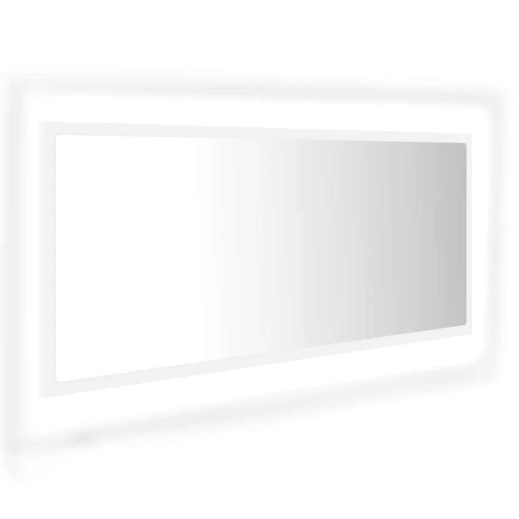 vidaXL LED koupelnové zrcadlo bílé 100 x 8,5 x 37 cm akrylové
