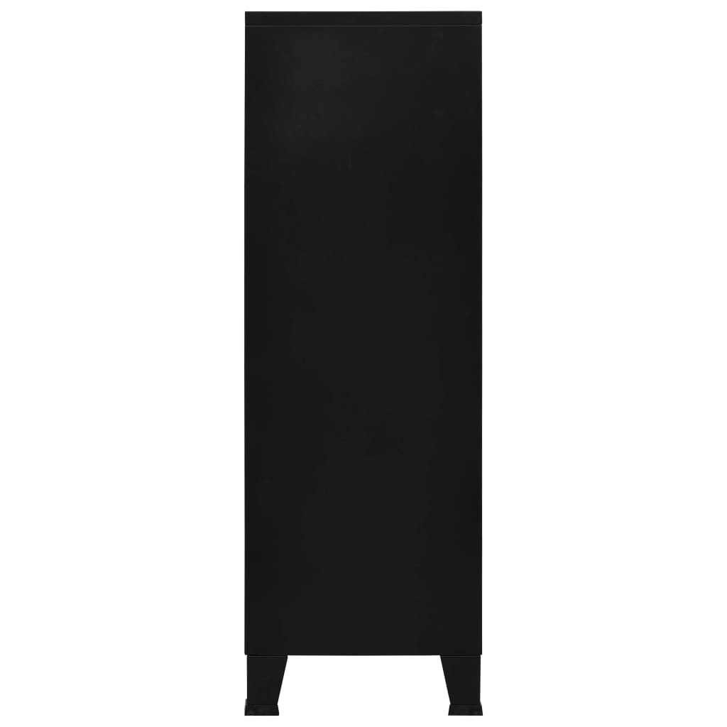 vidaXL Industriální úložná skříň černá 75 x 40 x 120 cm ocel