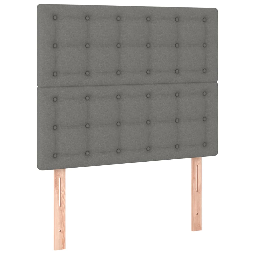 vidaXL Box spring postel s matrací tmavě šedá 120x200 cm textil