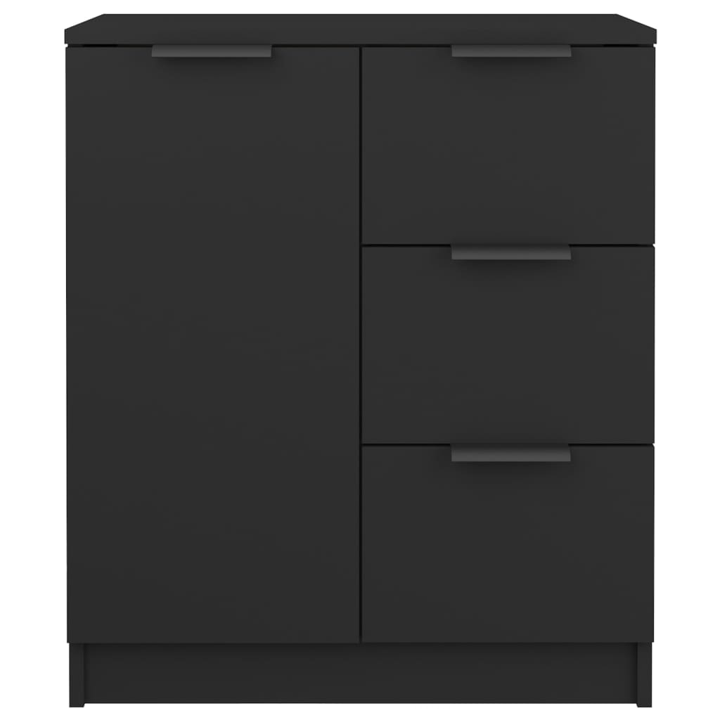 vidaXL Příborníky 2 ks černé 60 x 30 x 70 cm kompozitní dřevo