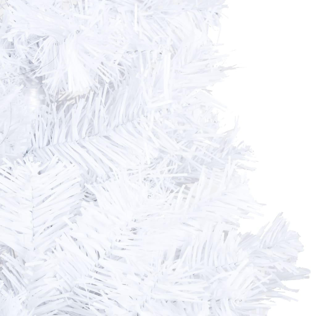 vidaXL Umělý vánoční stromek s LED a hustými větvemi bílý 240 cm