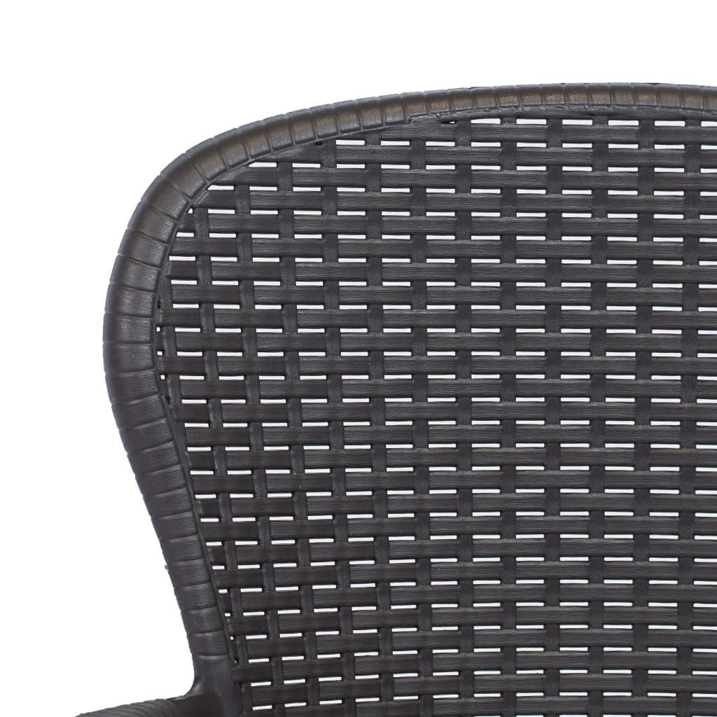 vidaXL Zahradní židle 2 ks + podušky hnědé plastové ratanový vzhled