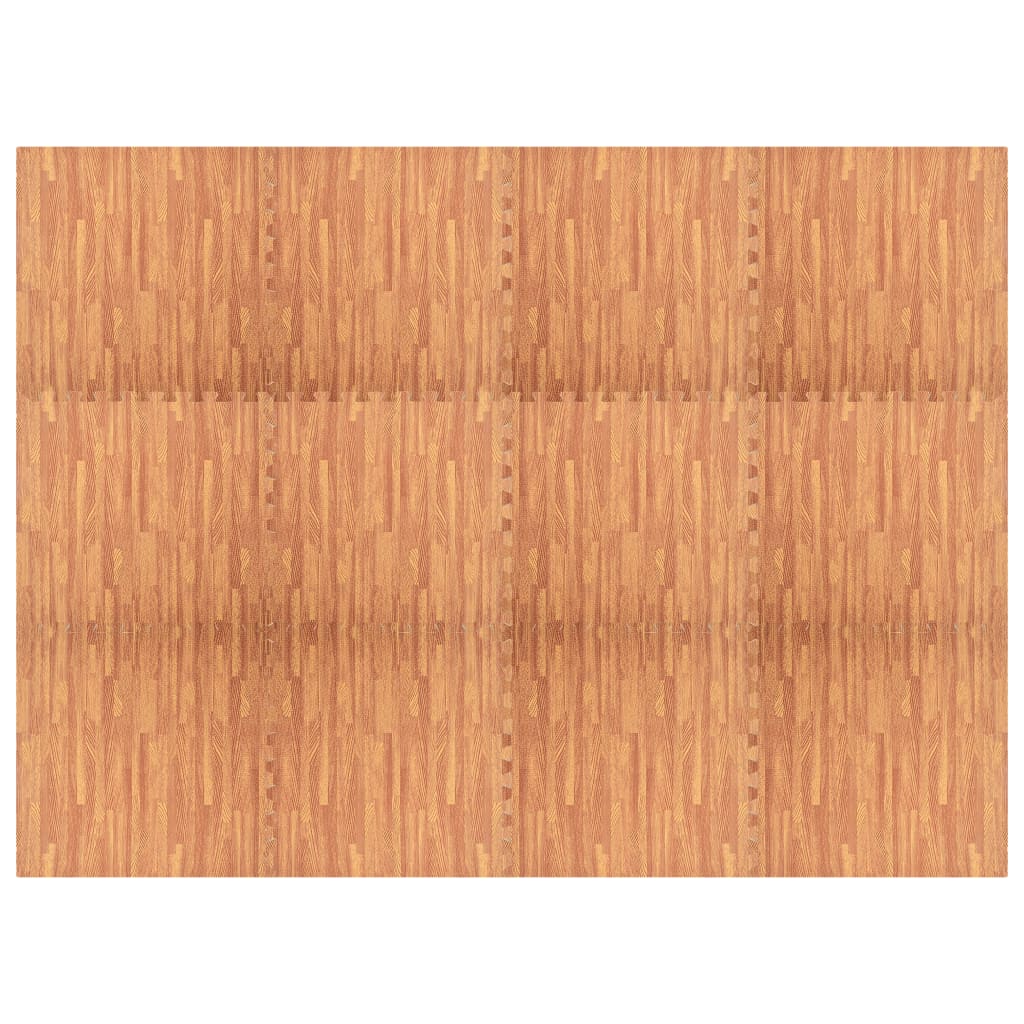 vidaXL Podložky na zem 12 ks kresba dřeva 4,32 m² EVA pěna