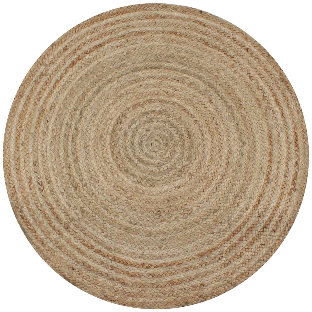 vidaXL Kusový koberec ze splétané juty 120 cm kulatý