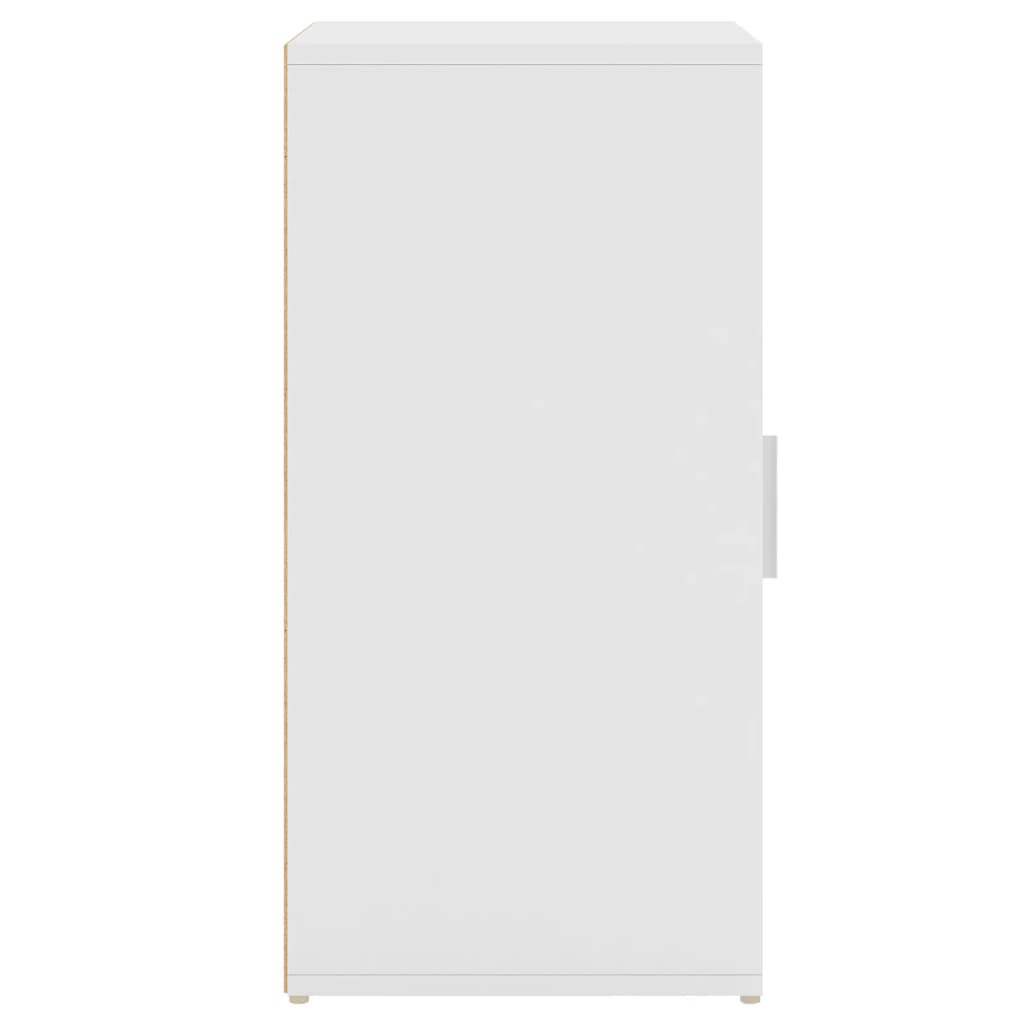 vidaXL Botník bílý 32 x 35 x 70 cm dřevotříska