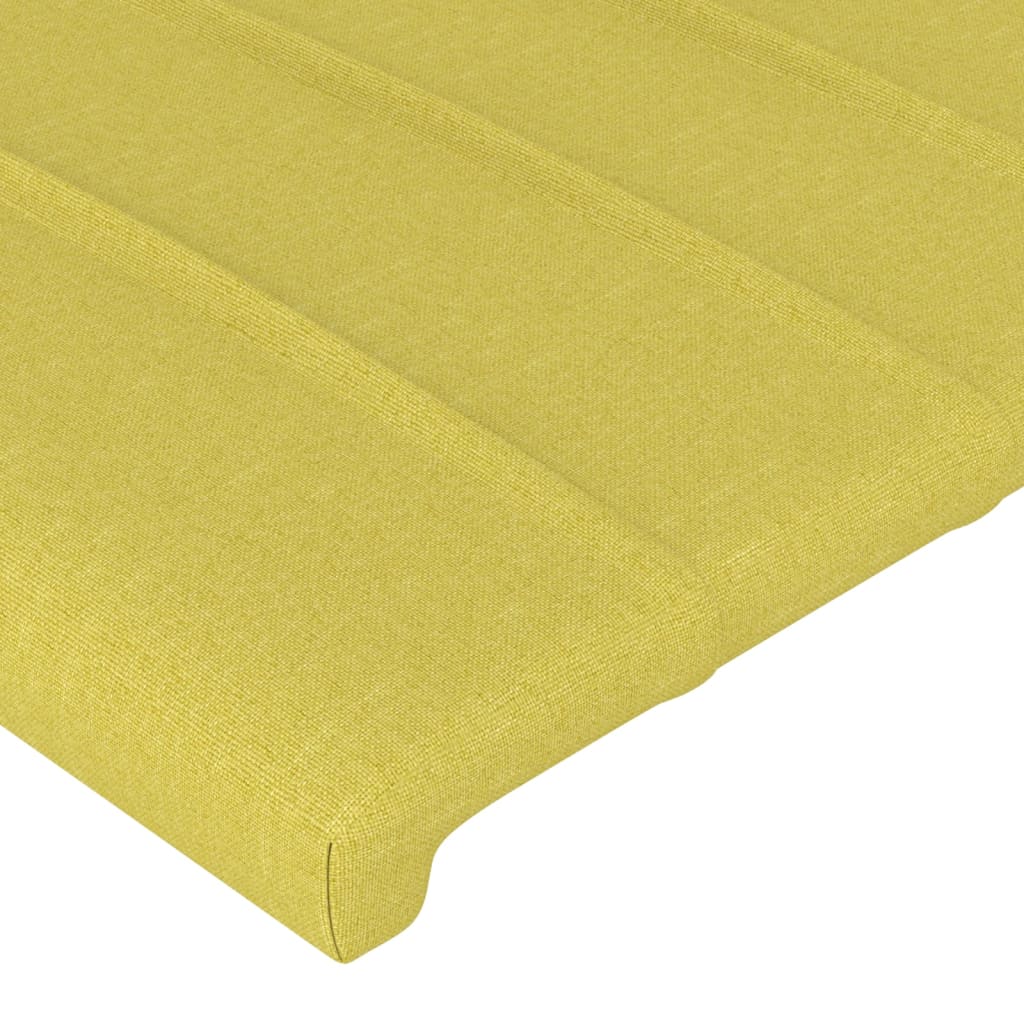 vidaXL Rám postele s čelem zelený 200x200 cm textil