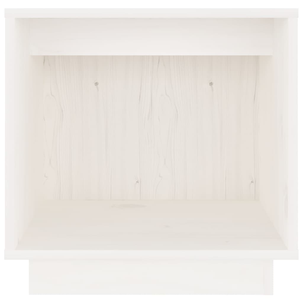 vidaXL Noční stolek bílý 40 x 30 x 40 cm masivní borové dřevo