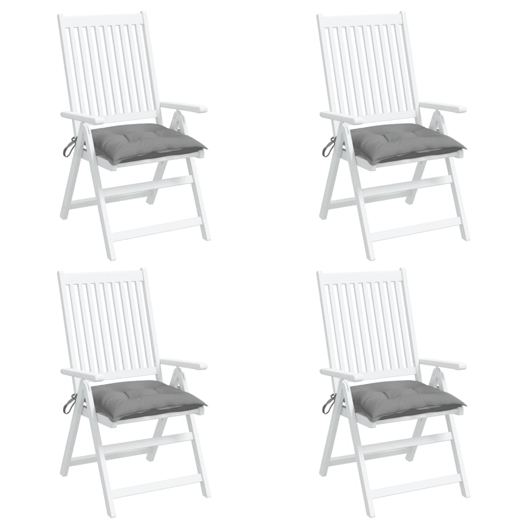 vidaXL Podušky na židli 4 ks šedé 50 x 50 x 7 cm látka oxford