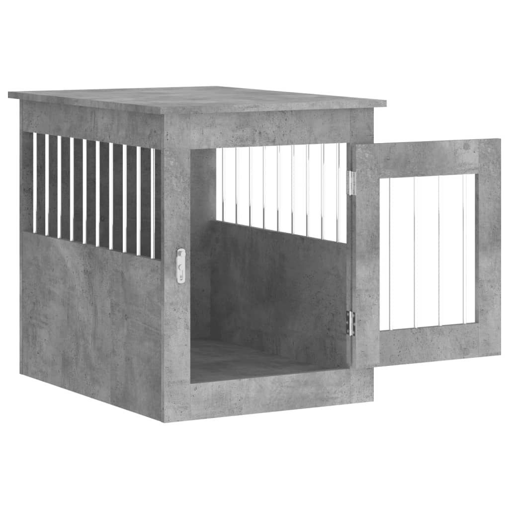 vidaXL Psí bouda a koncový stolek betonově šedá 55x75x65 cm kompozit