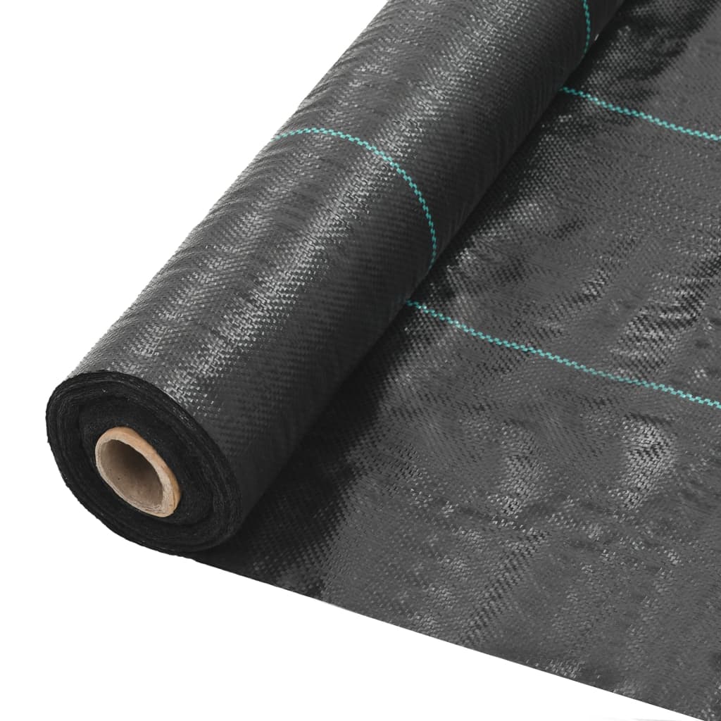 vidaXL Mulčovací textilie proti plevelu a kořenům černá 2 x 25 m PP
