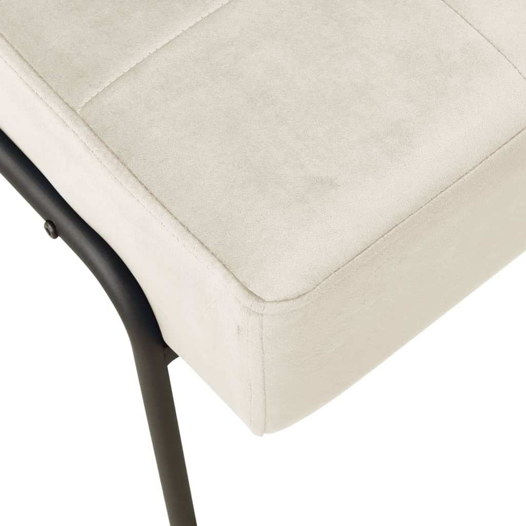 vidaXL Relaxační židle 65 x 79 x 87 cm krémová bílá samet