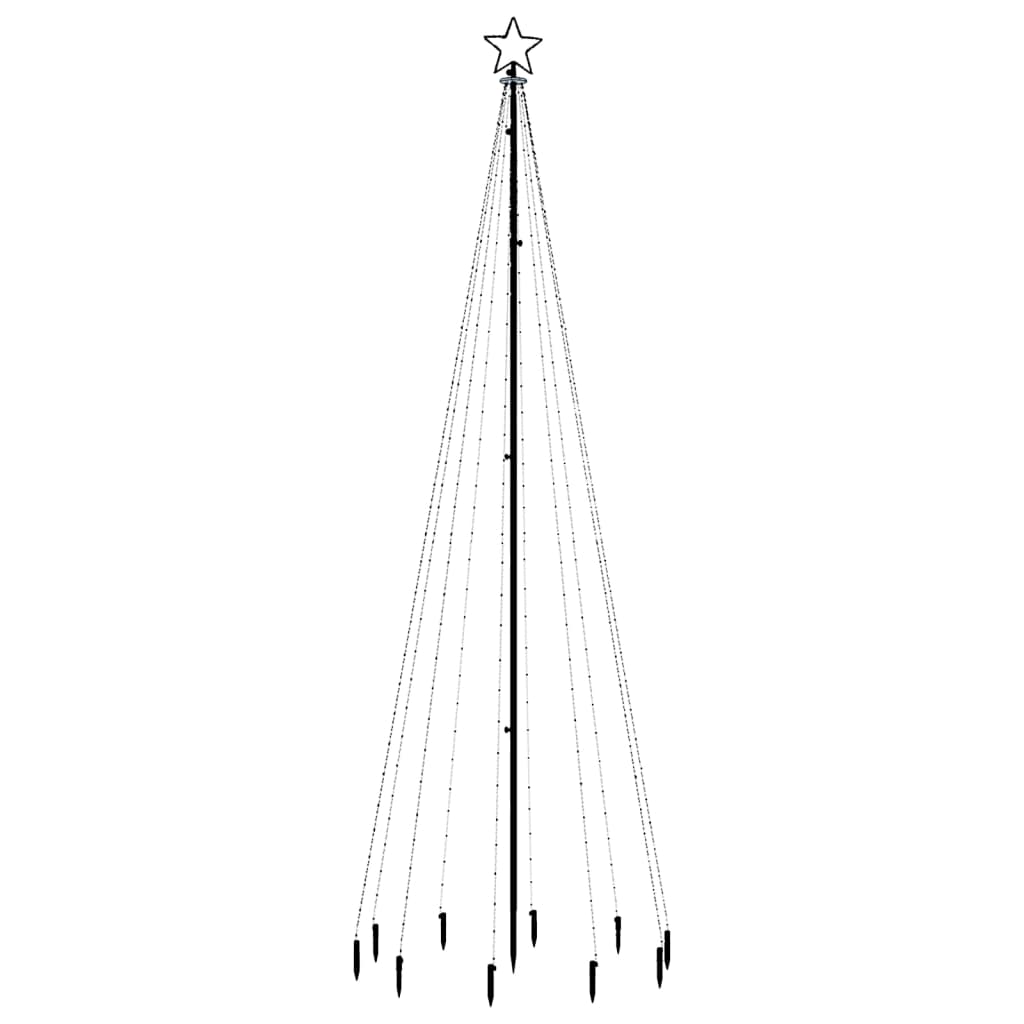vidaXL Vánoční strom s hrotem 310 barevných LED diod 300 cm